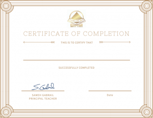 Phonetic Alphabet Course Completion Certificate
